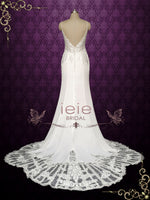 Lace Boho Wedding Dress with Lace Train | ARIN