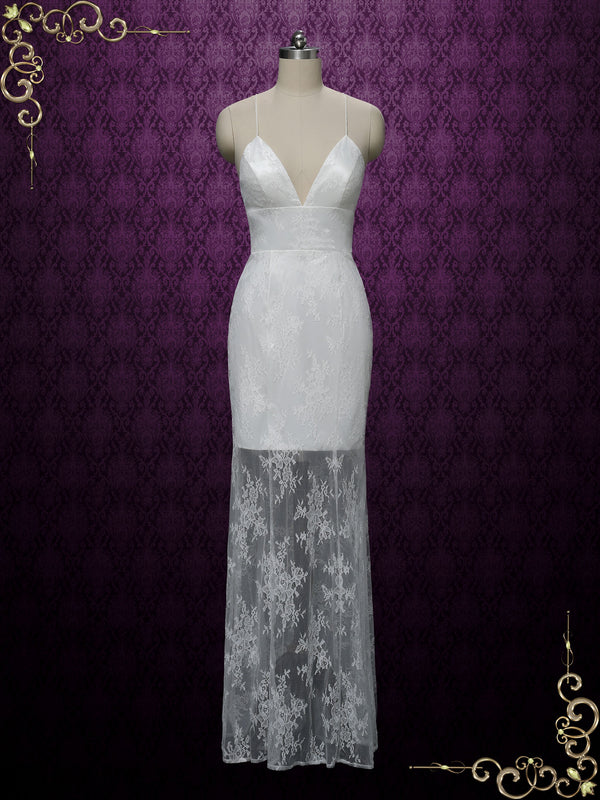 Bohemian Style Lace Wedding Dress with Open Back ARI