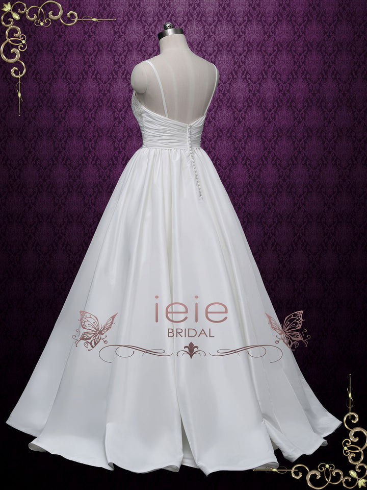 A-line Sweetheart Taffeta and Lace Wedding Dress CHRISTINE ieie A-line Sweetheart Taffeta and Lace Wedding Dress CHRISTINE ieie