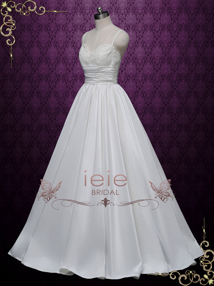 Thin Strap Lace Wedding Dress CHRISTINE
