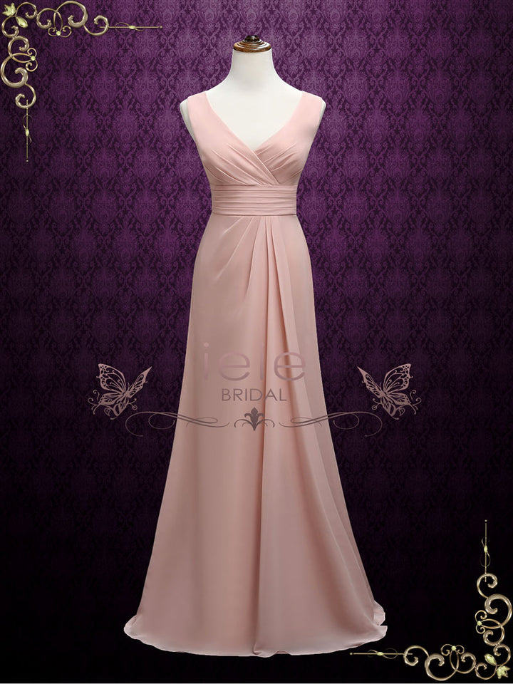Pink Boho Style Bridesmaid Formal Dress | A7 Pink Boho Style Bridesmaid Formal Dress | A7