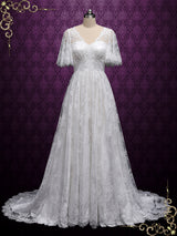 Romantic Boho Lace Wedding Dress with Butterfly Sleeves MILANA