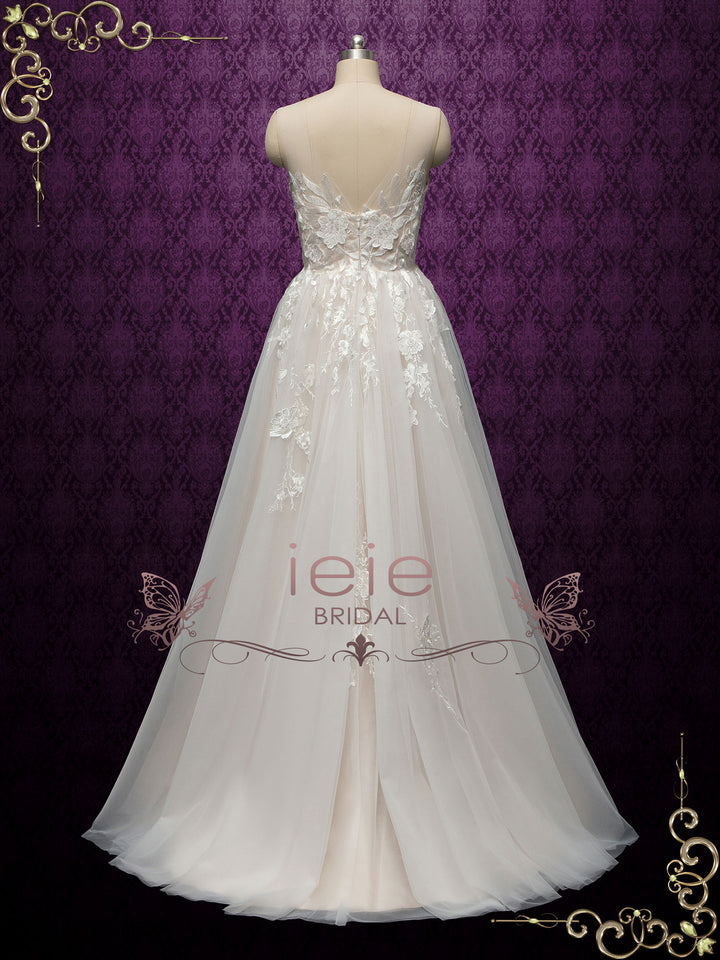 Romantic Lace Tulle Wedding Dress LYNETTE