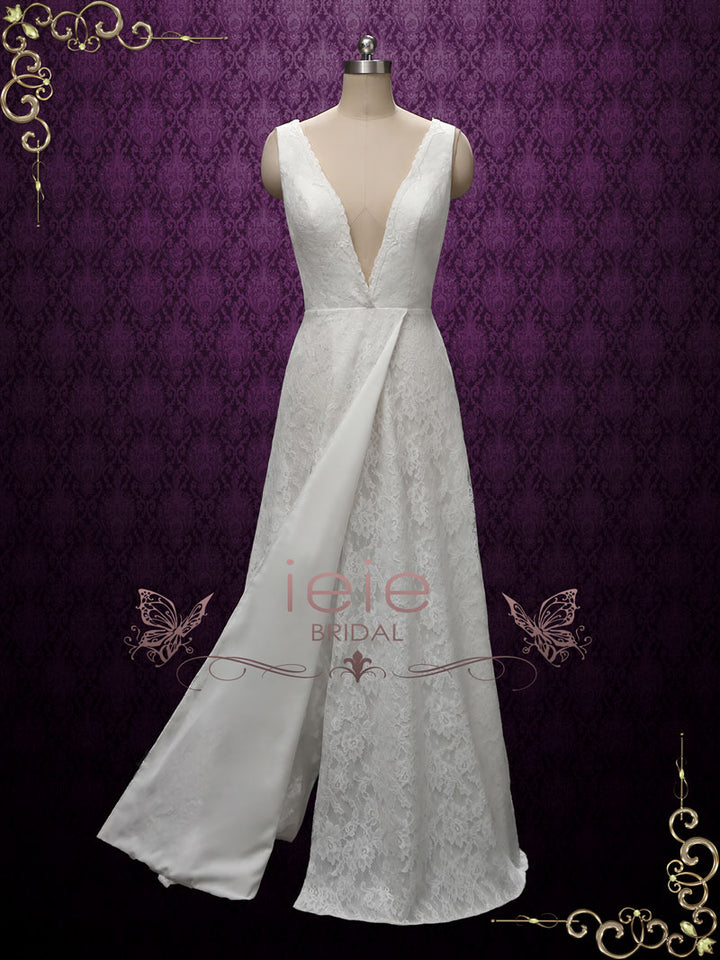 Bohemian Wrap Lace Wedding Dresses AUDREA