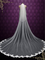 Cathedral Length Wedding Veil with Blusher VG2018