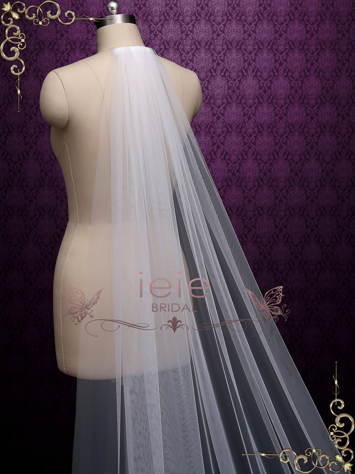 Cathedral Lace Veil with Sequin Lace at End VG2019