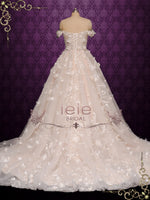 Champagne Lace Wedding Dress with Side Split CATRINE