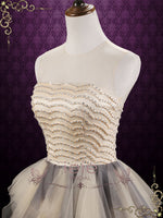 Unique Black Ruffle Ball Gown Wedding Dress | Evie