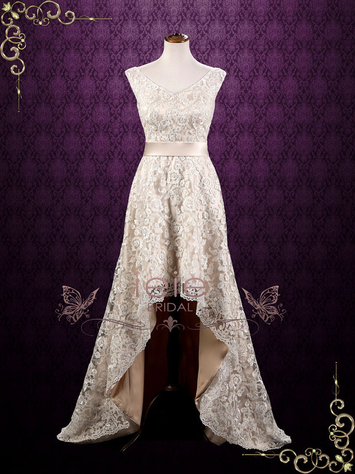 Lace High Low Wedding Dress | Kristi