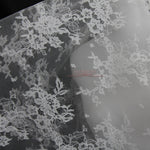 French Chantilly Floral Lace Veil in Fingertip Length VG1029