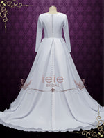 Modest Chiffon Long Sleeves  Wedding Dress BROOKLYNN