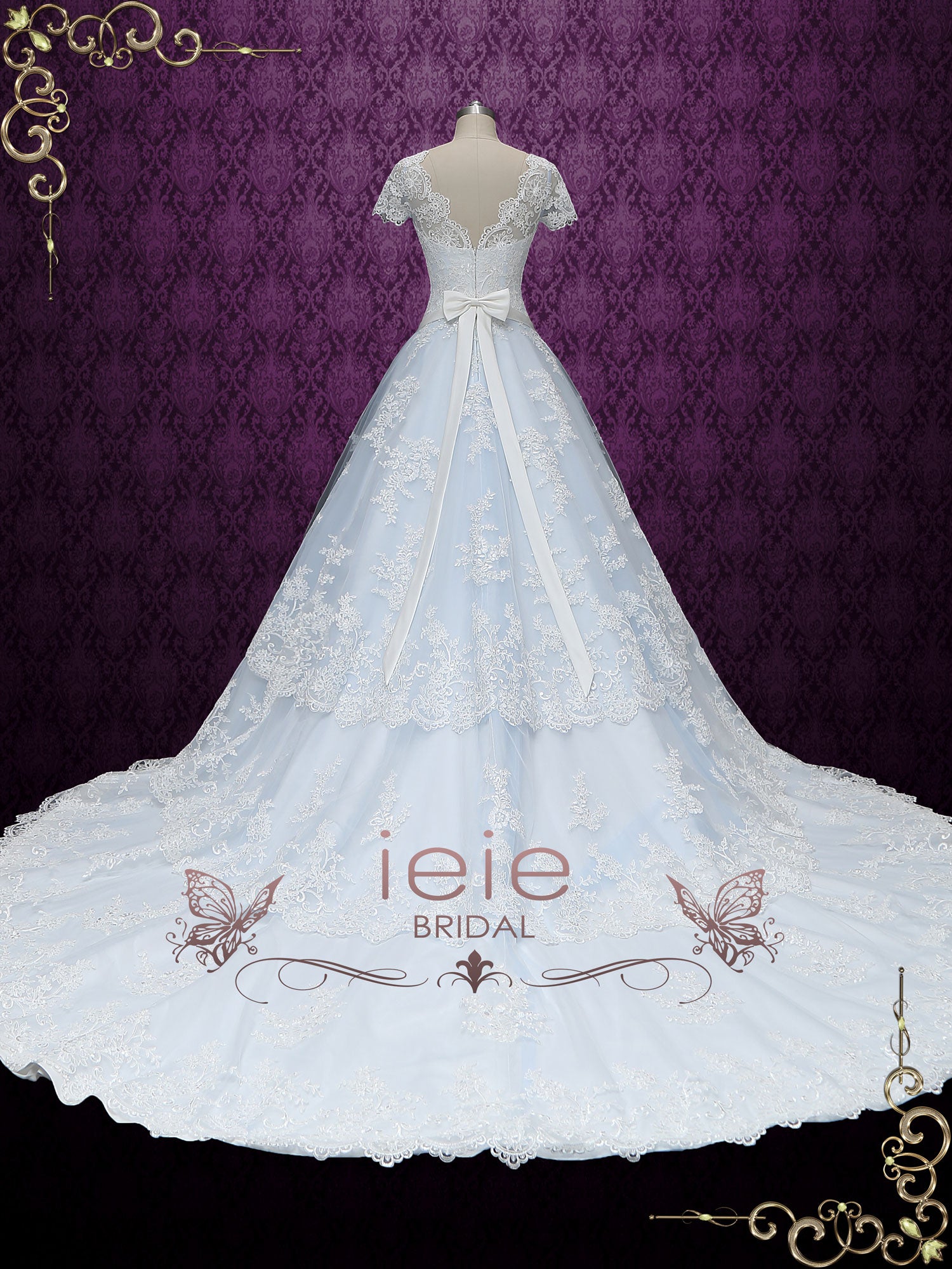 cinderella princess wedding dresses White Dress customize LED lights with app control Lumisonata Light Up Wedding Dress