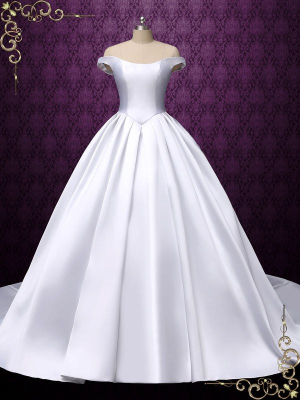 Timeless Satin Ball Gown Wedding Dress TATIA