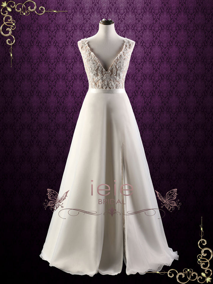 Convertible Lace Wedding Dress with Detachable Skirt | Arina Size 28W / Other/Custom / No Skirt Convertible Lace Wedding Dress with Detachable Skirt | Arina Size 28W / Other/Custom / No Skirt