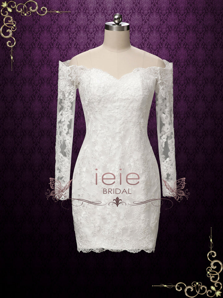 Convertible Lace Wedding Dress with Detachable Skirt | SHELBY
