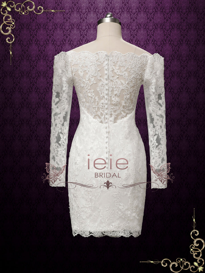 Convertible Lace Wedding Dress with Detachable Skirt | SHELBY