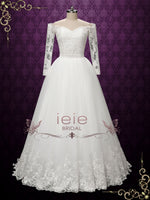 Convertible Lace Wedding Dress with Detachable Skirt | SHELBY