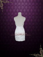 Convertible Lace Wedding Dress with Open Back Long Sleeves and Tulle Skirt