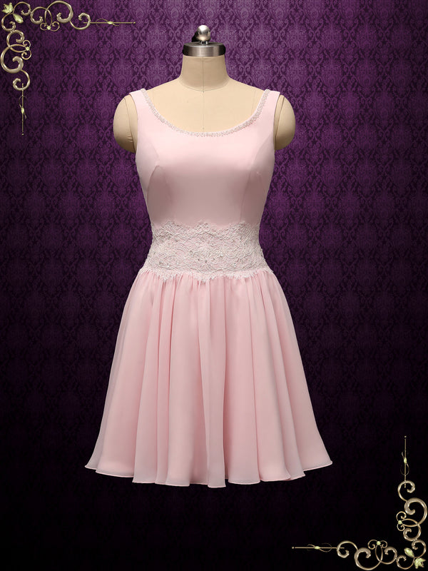 Dirty Dancing Pink Chiffon Rumba Dance Dress JEN