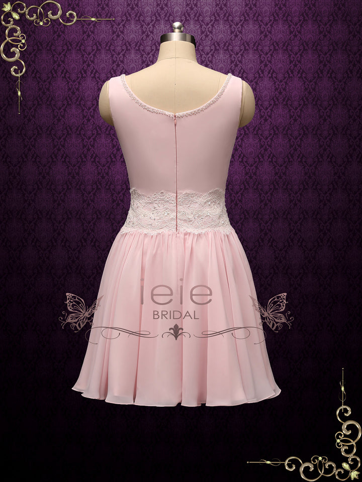 Dirty Dancing Pink Chiffon Rumba Dance Dress JEN