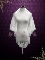 Short Wedding Veil with Sequin Lace Edge VG2005