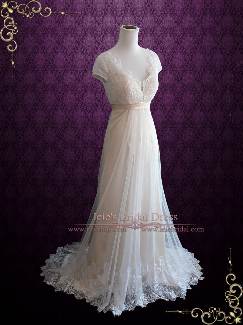 Ready to Ship Vintage Lace Wedding Dress CHARISSA