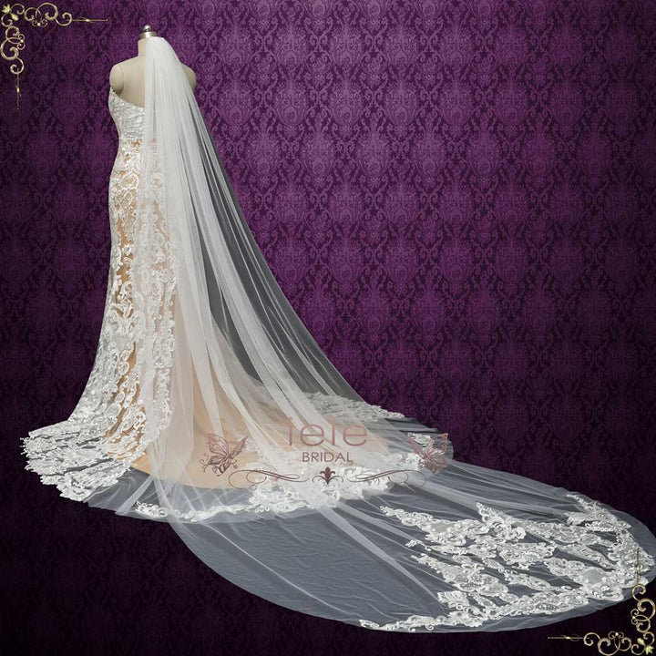 Mermaid Lace Wedding Dress with Matching Veil | ISADORA