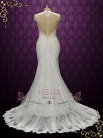 Luxurious Vintage Style Fitted Lace Wedding Dress ENICE