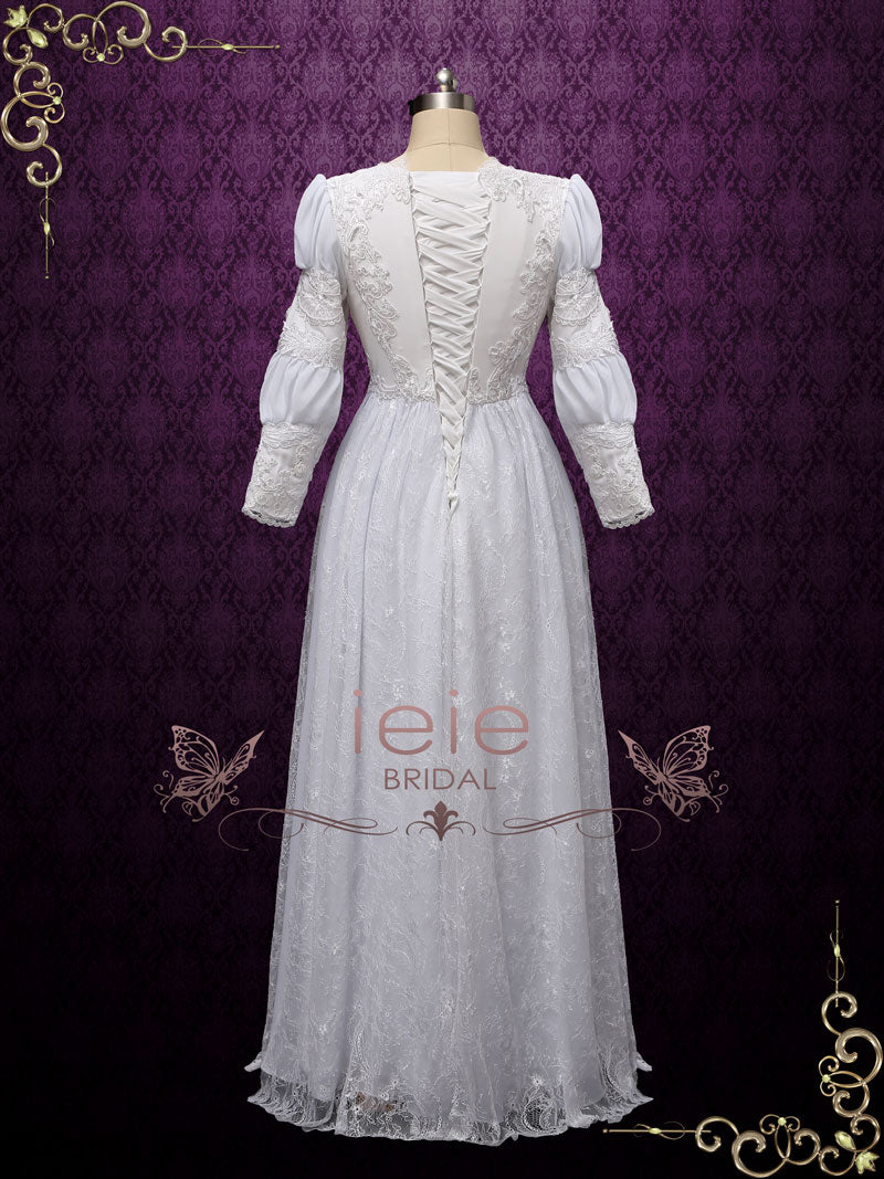 dress ever after Lot 1 Large beaded scalloped sparkle laces trim the gown Ever After Movie Inspired Vintage