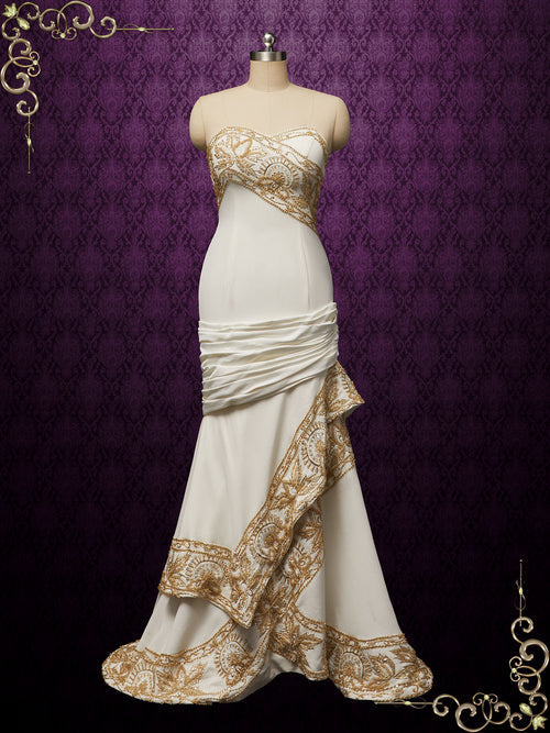 Ivory Wedding Dresses Tagged "Strapless, Gold" ieie Ivory Wedding Dresses Tagged "Strapless, Gold" ieie