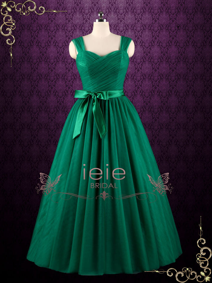Forest Green Tulle Ball Gown Prom Formal Evening Dress KALE Made to Measure / Green Forest Green Tulle Ball Gown Prom Formal Evening Dress KALE Made to Measure / Green