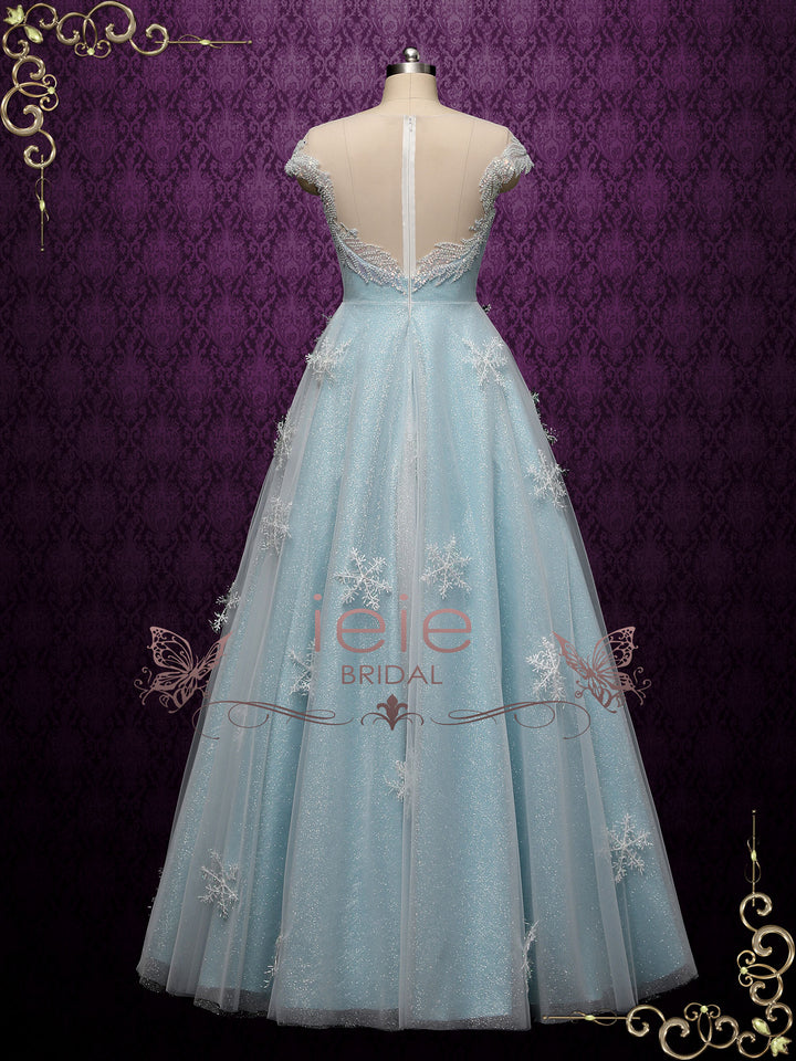 Ice Blue Frozen Wedding Dress SNOW ieie Ice Blue Frozen Wedding Dress SNOW ieie