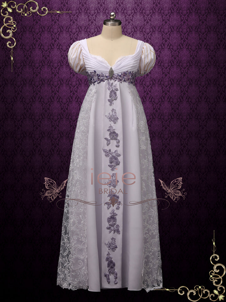 Haunted Mansion Inspired Wedding Dress with Princess Puff Sleeves ANGI