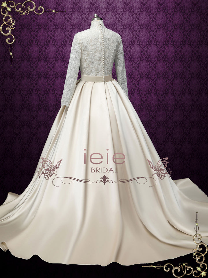 Royal Modest Lace Wedding Dress EMILIA