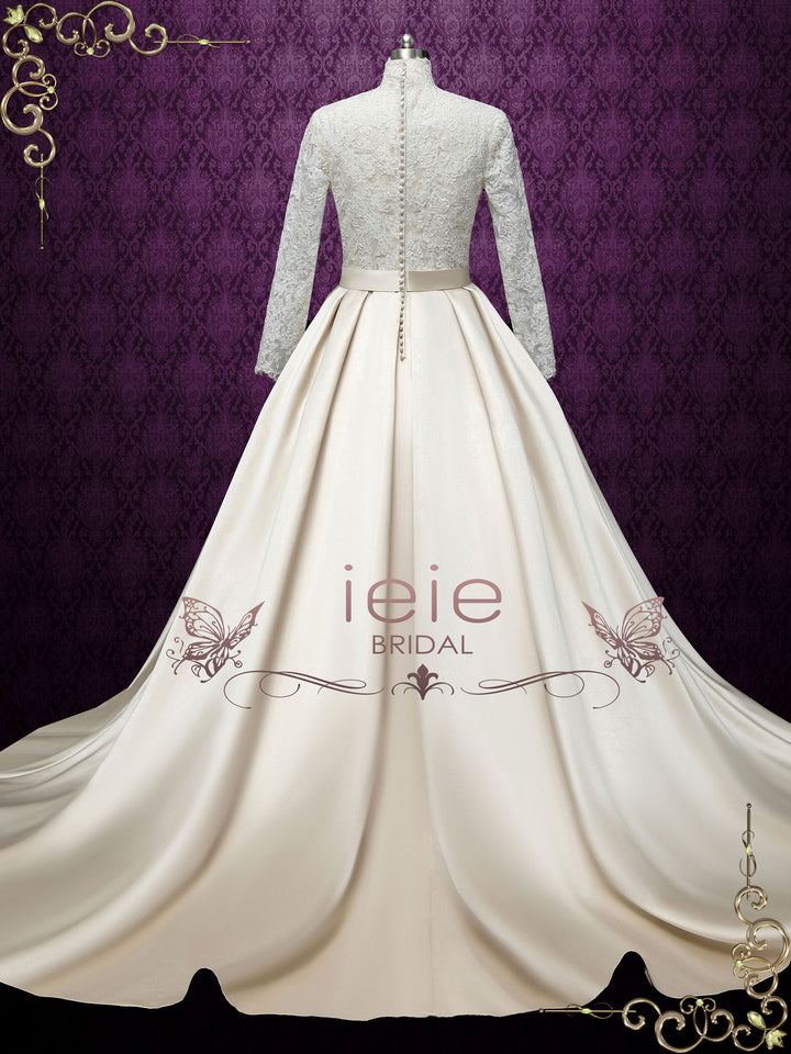 Royal Modest Lace Wedding Dress EMILIA