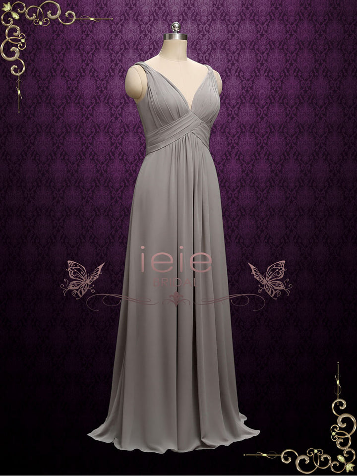 Boho Style Long Chiffon Bridesmaid Dress | A5 ieie Boho Style Long Chiffon Bridesmaid Dress | A5 ieie