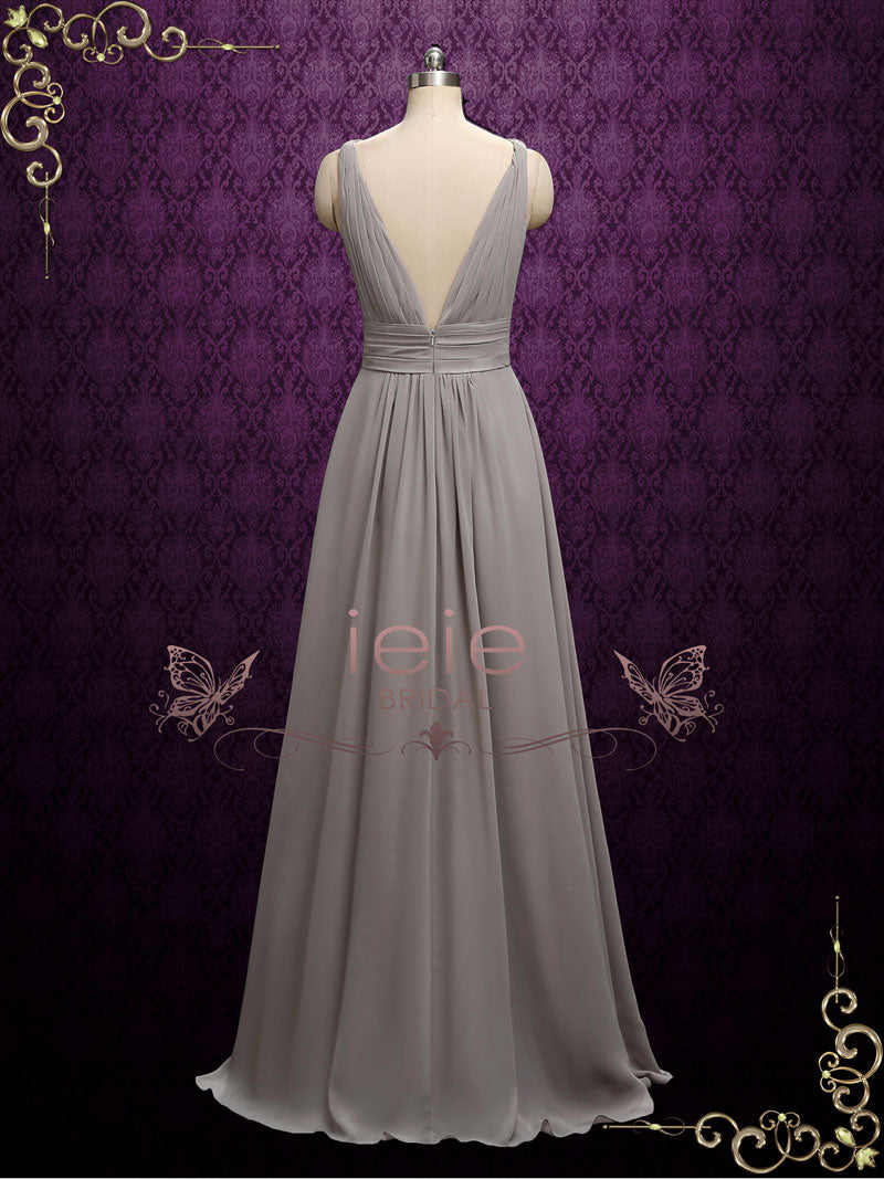 Boho Style Long Chiffon Bridesmaid Dress | A5