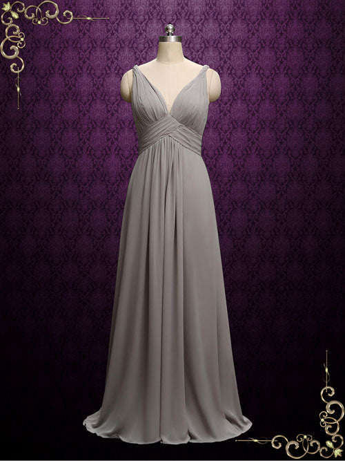 Boho Style Long Chiffon Bridesmaid Dress | A5