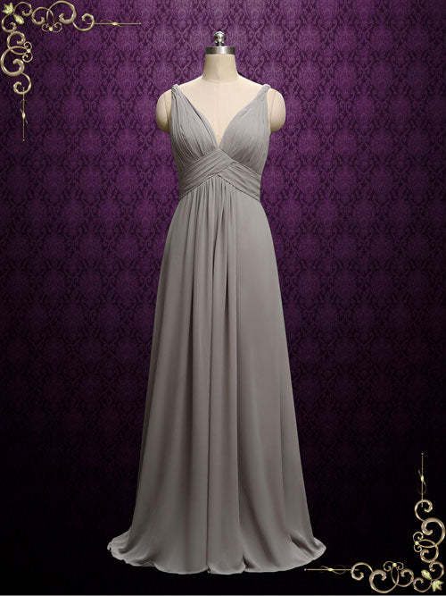 boho chiffon bridesmaid dress Style Long AW21 The bodice features fine Vintage Wedding Dresses 1950S COLOR:BEIGE