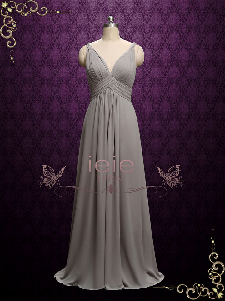 Boho Style Long Chiffon Bridesmaid Dress | A5