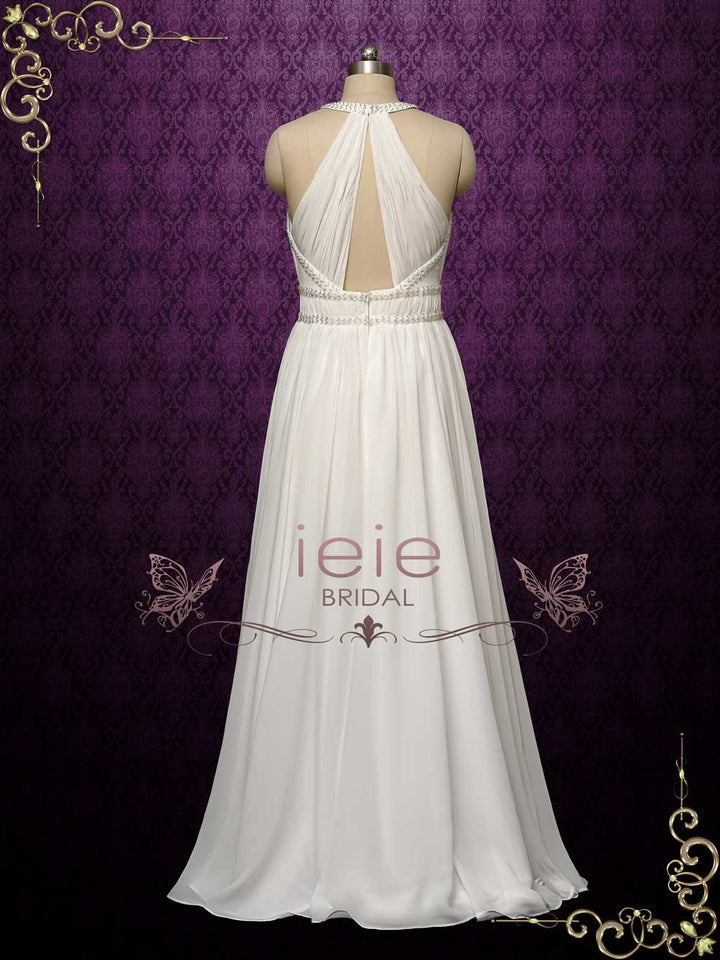 Grecian Chiffon Destination Wedding Dress MAE – ieie