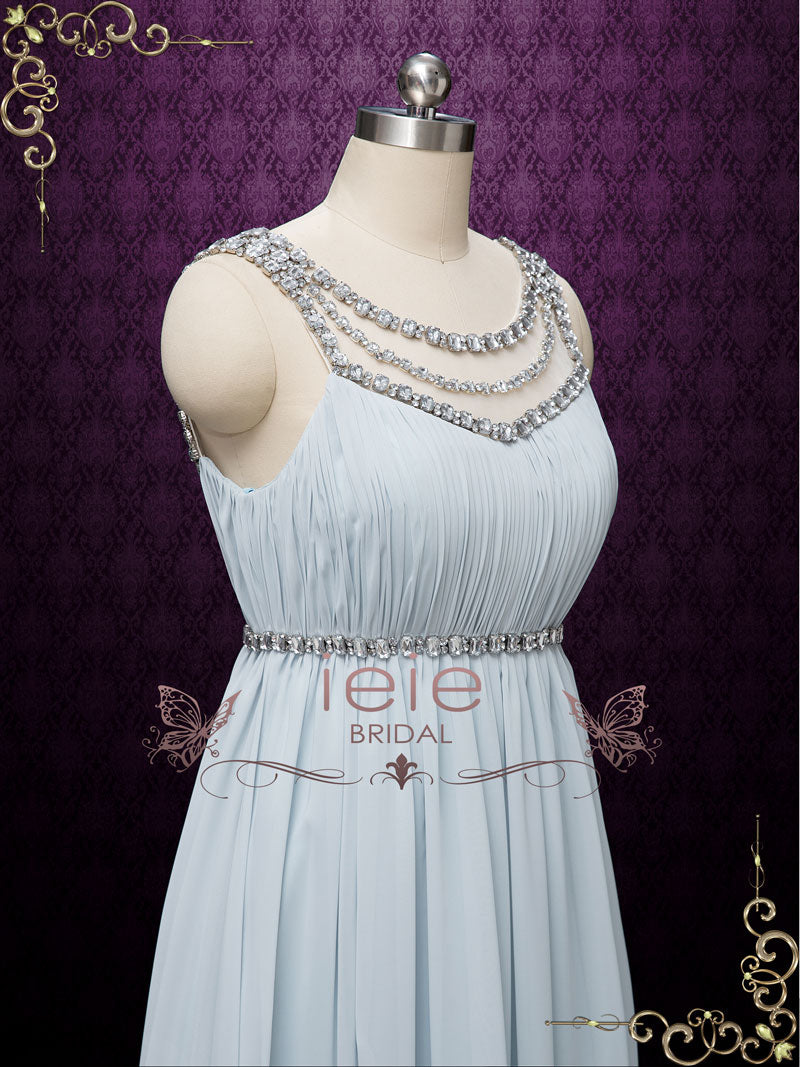 Grecian Multi Wear Convertible Bridesmaid Dresses Steel Grey
