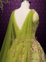 Green Gold Lace Wedding Dress JULIANNE