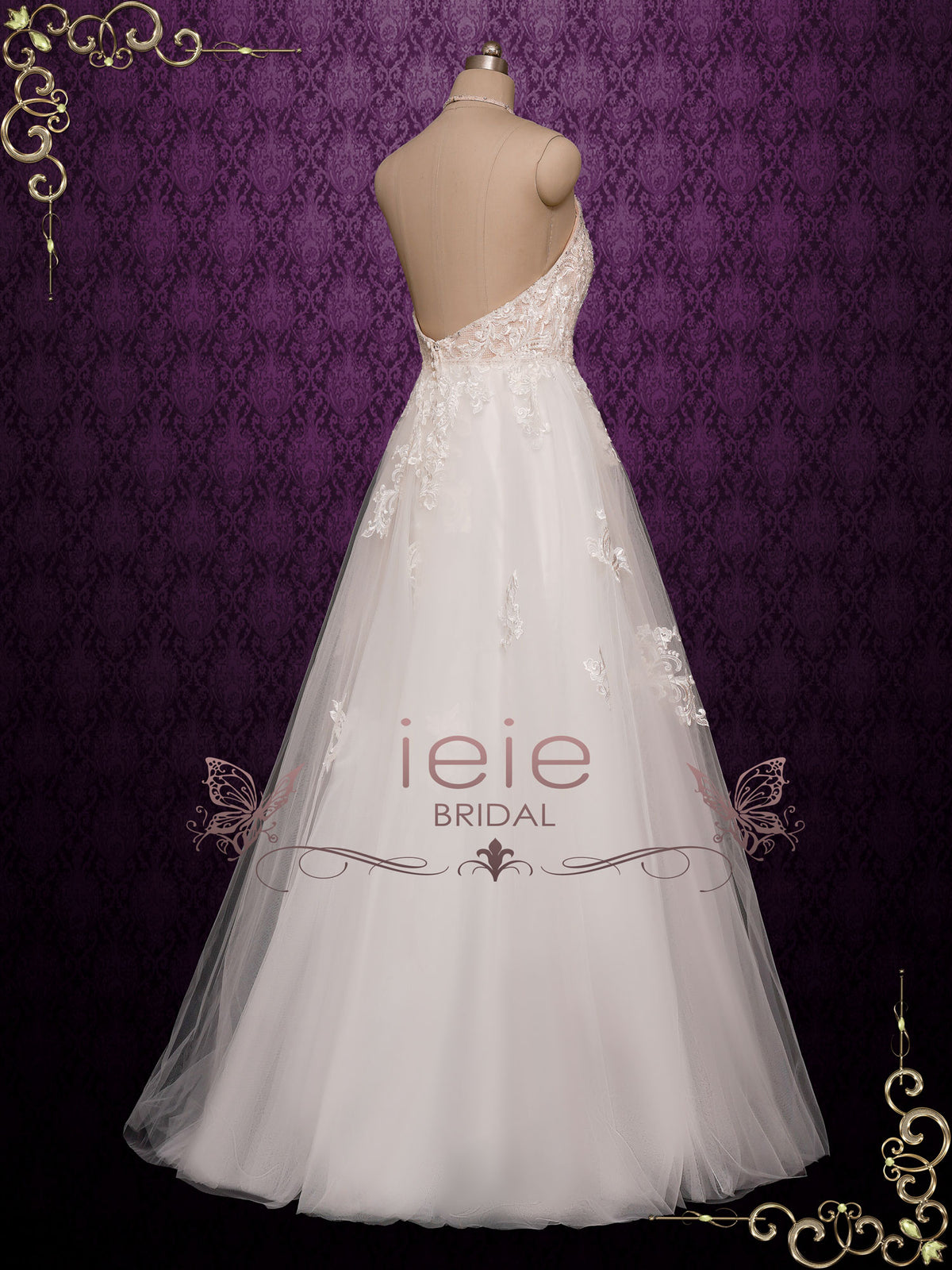 Halter Style Lace Wedding Dress TENLEY