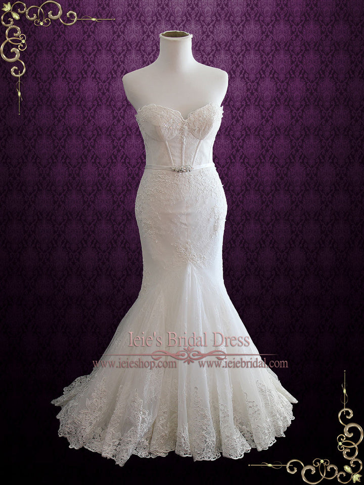 Vintage Style Lace Mermaid Wedding Dress SYDNEY