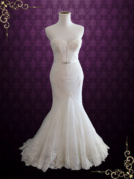 Vintage Style Lace Mermaid Wedding Dress SYDNEY