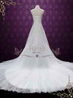 Boho Serenity Blue Lace Wedding Dress SAFFRON