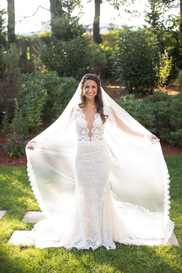 Long Cathedral and Chapel Length Veil with Eyelash Edge VG1009