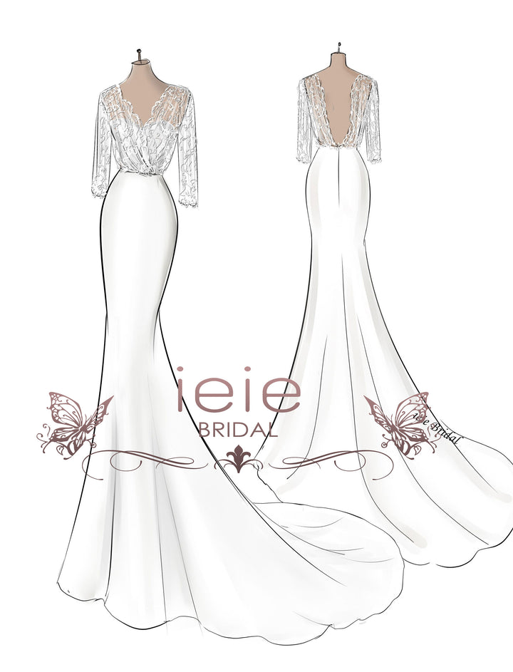 Custom Wedding Dress Sketch