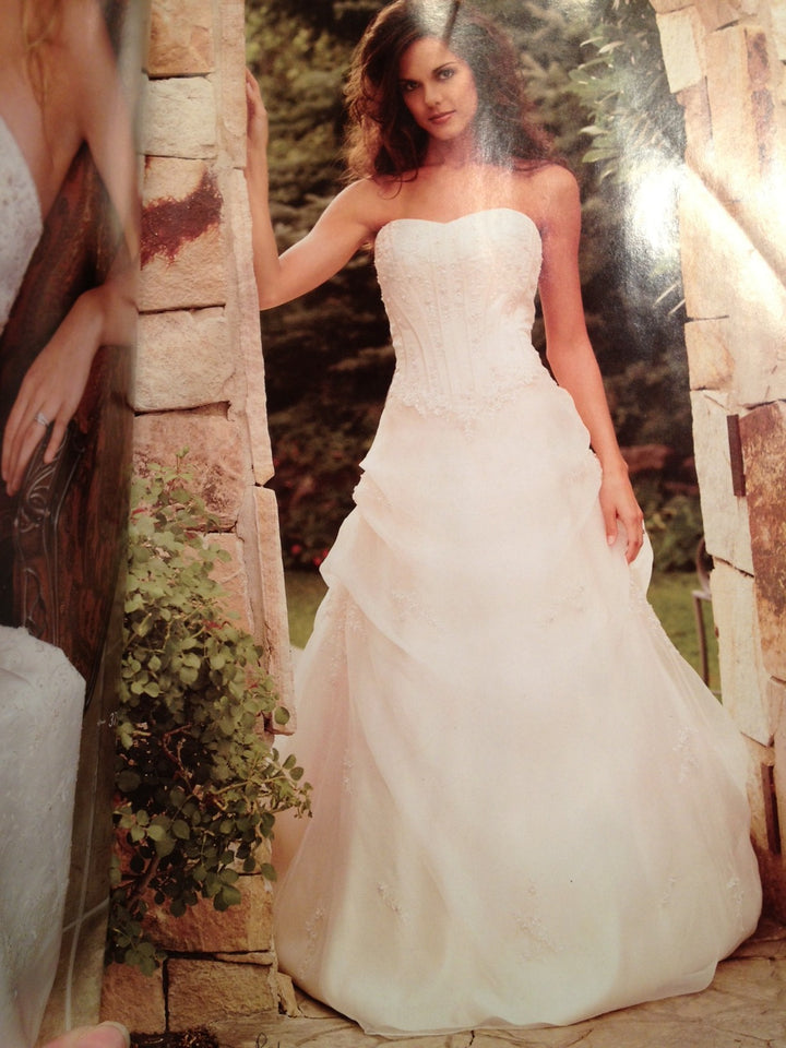 Strapless Corset A-line Organza Wedding Dress JOMAYNE
